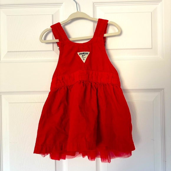 Osh Kosh red corduroy skirtalls - Picture 2 of 5